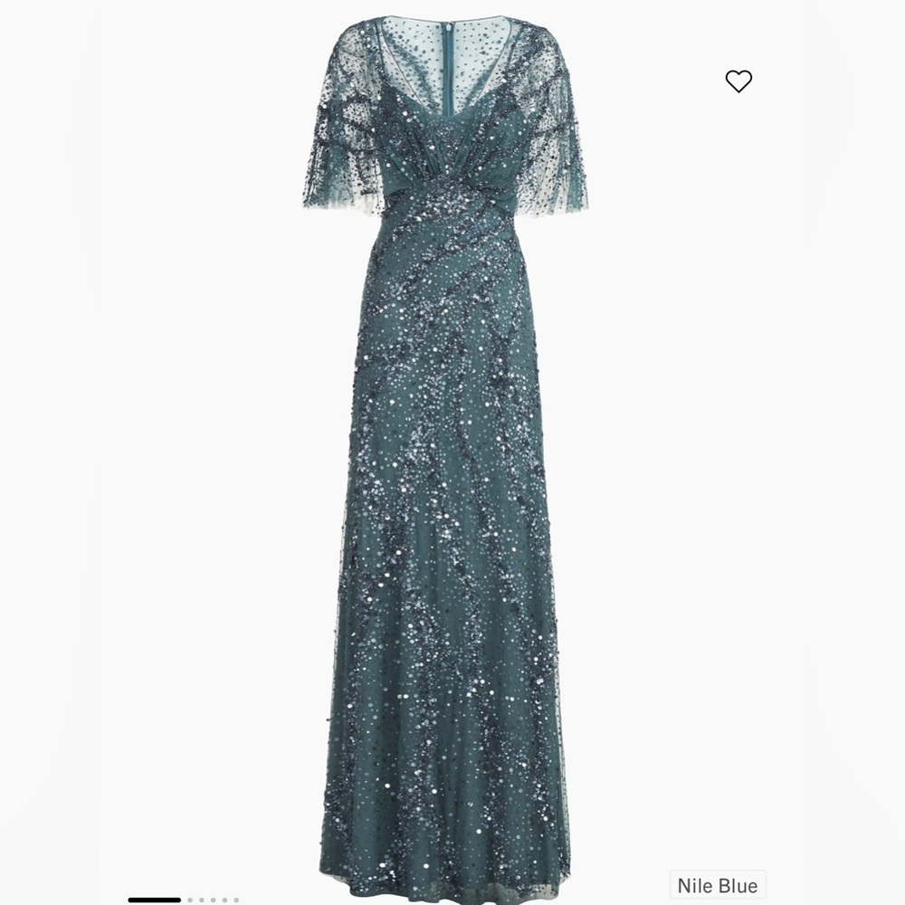 Lavinia beaded capelet gown